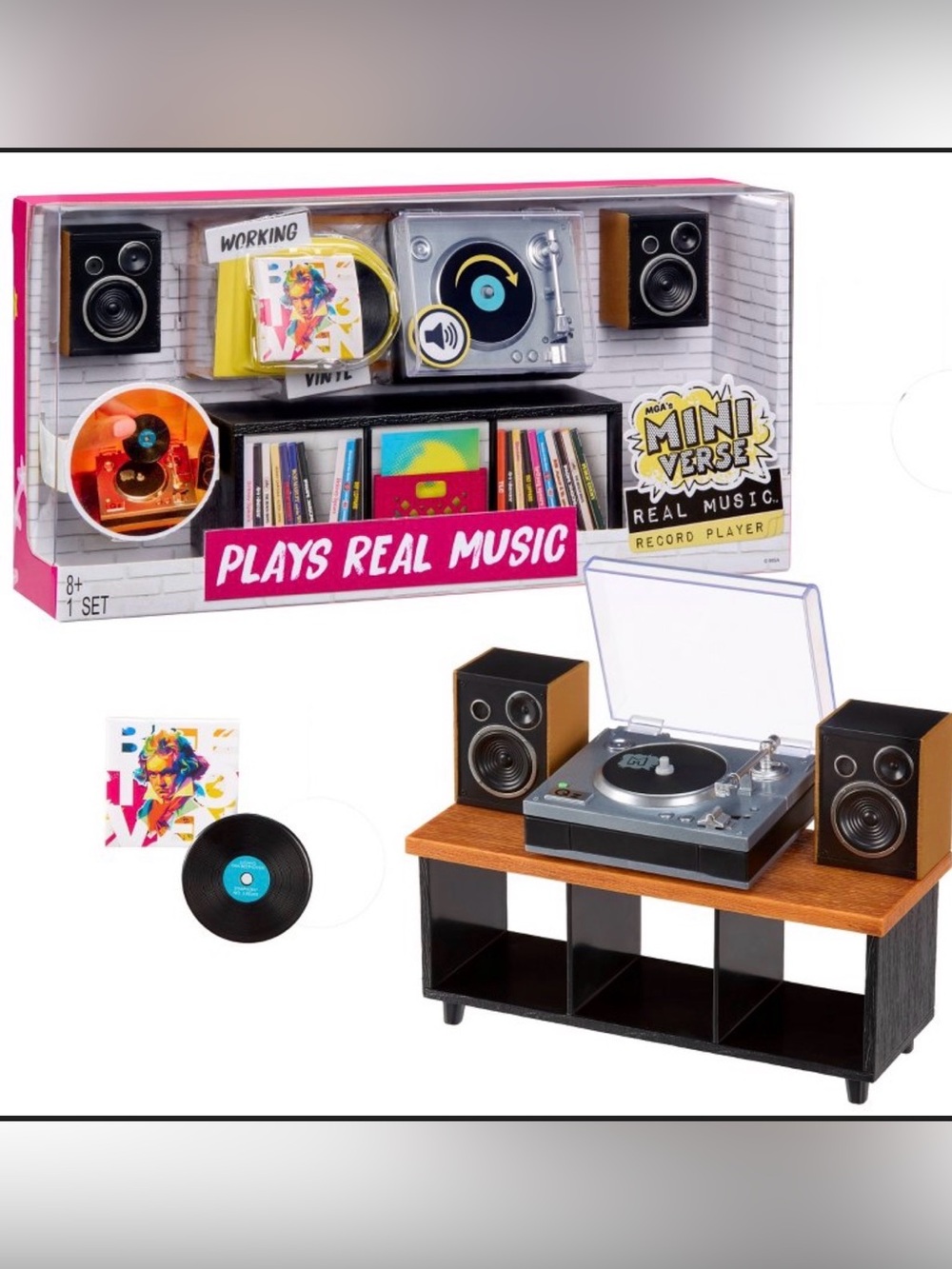 MGA’s MiniVerse Real Music Record Player Playset